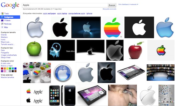 Buscando Apple en Google