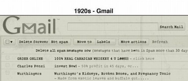 Gmail hace décadas 