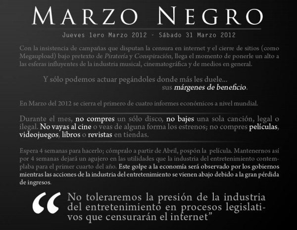 Operación Marzo Negro por parte de Anonymous