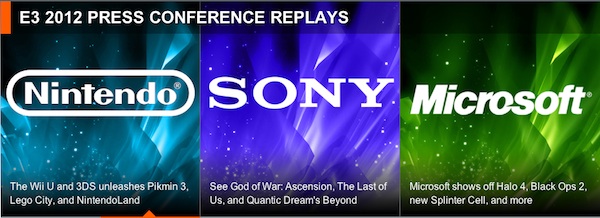 E3 2012 - Nintendo - Microsoft - Sony